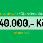 Bonus 40.000,- Kč mohou od září získat lidé, kteří zároveň využijí kotlíkovou dotaci a program Nová zelená úsporám.